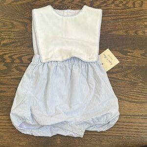 Blue Striped Baby Boy Bubble - Sophie & Lucas NWT